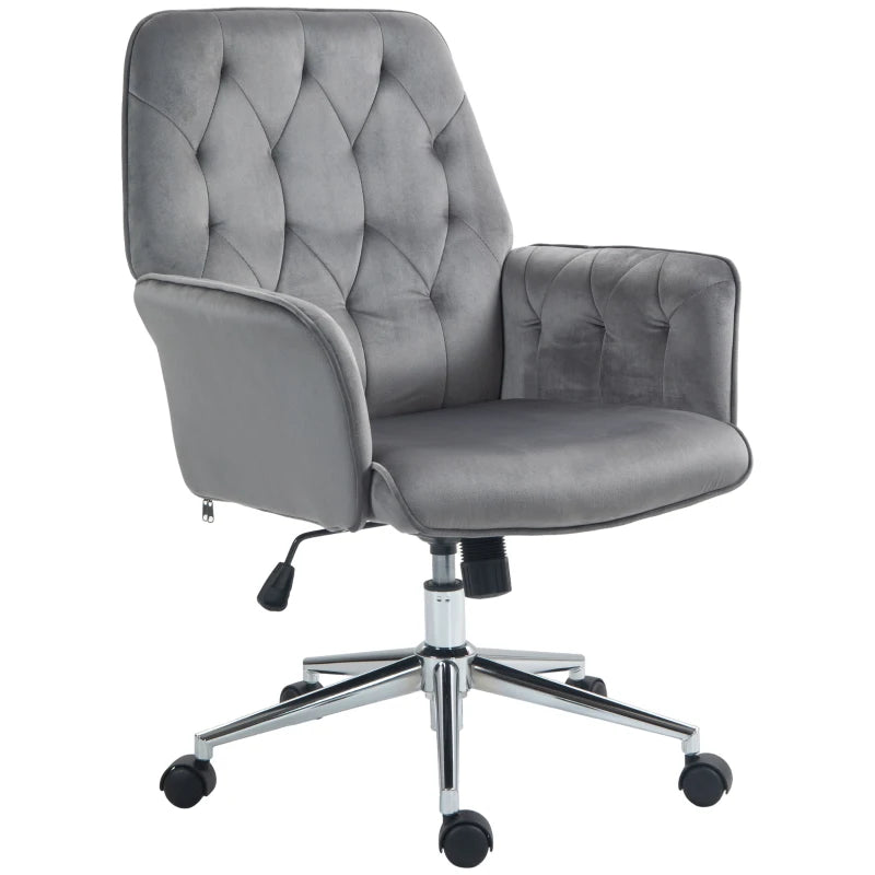 Dark Grey Office Chair with Armrest & Adjustable Height