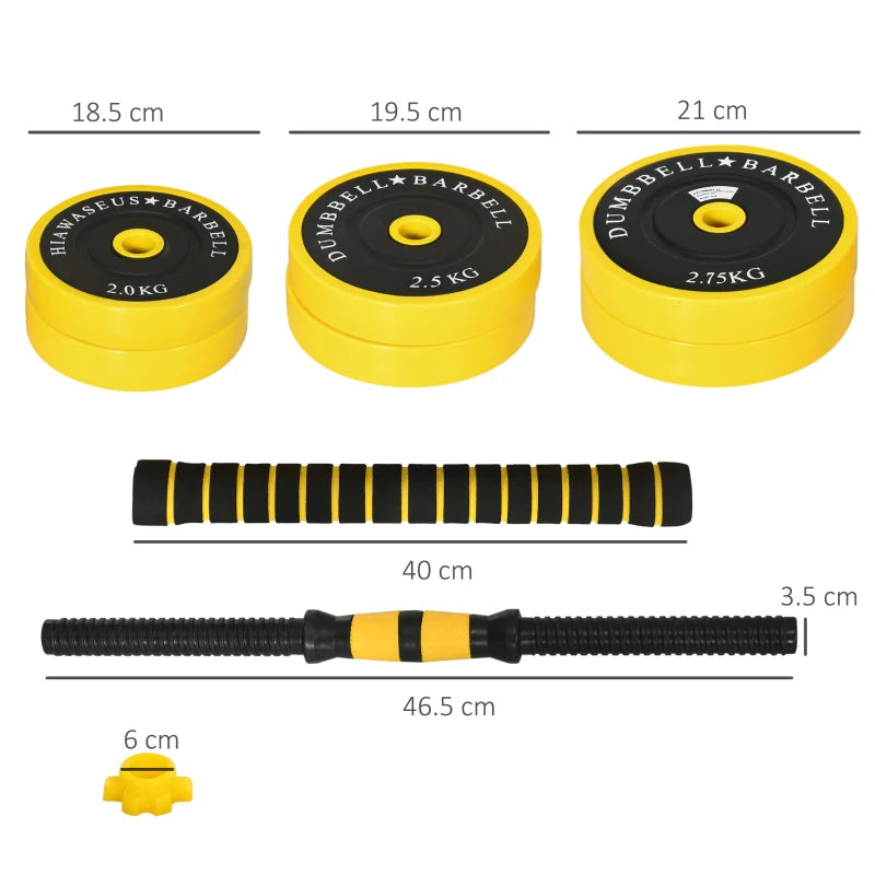 Home Gym 30kg Adjustable Weight Set – Dumbbell & Barbell