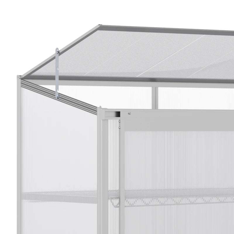3-Tier Outdoor Greenhouse with Sliding Door – Cold Frame for Plants, Openable Roof, Clear