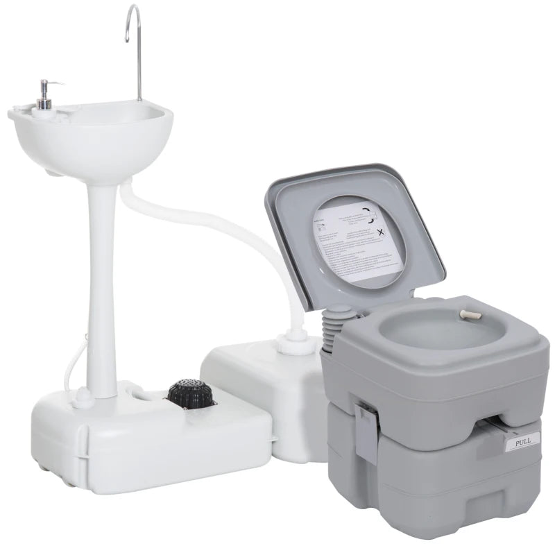 Wastewater Recycling Toilet & Sink Set – Portable Camping Combo