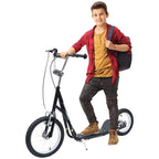 Kick Scooter for Ages 5+, 16" Wheels, Dual Brakes, Adjustable Handlebar, Black