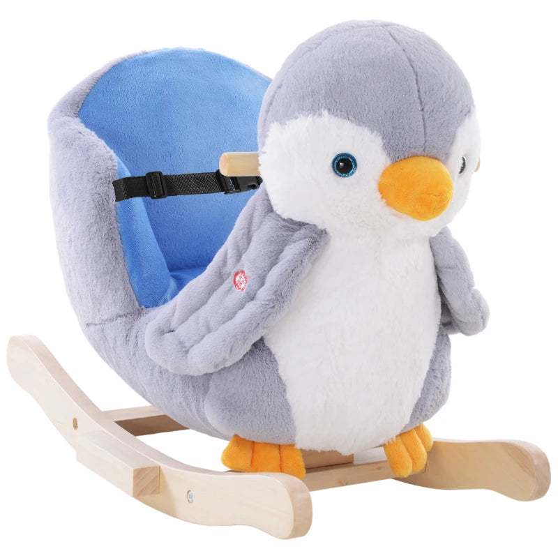 Soft Penguin Rocking Toy with Music Buttons and 32 Songs for Kids 18 Months+