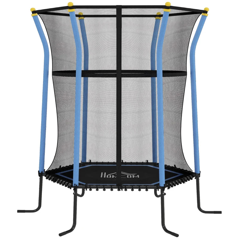 Blue Kids Trampoline with Enclosure Net – Mini Bouncer
