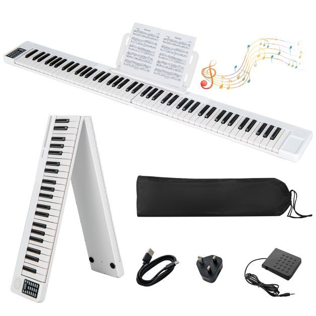 Foldable 88-Key Digital Piano for Beginners, Kids, and Adults, Portable Keyboard