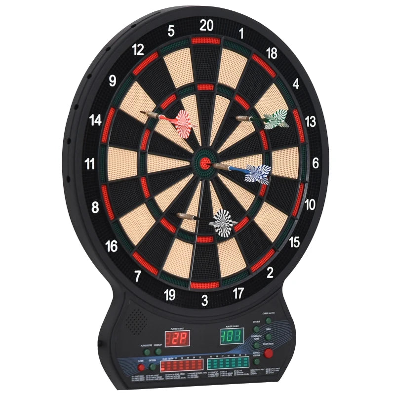 LED Dartboard Set – 27 Game Modes with Soft Tip Darts