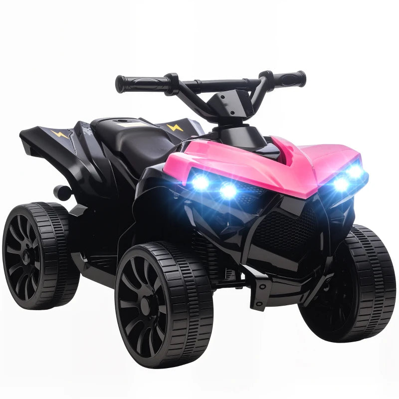 Children’s Electric Ride-On ATV 4-Wheeler with LED Lights & Sounds – Pink, 6V, Ages 3–8
