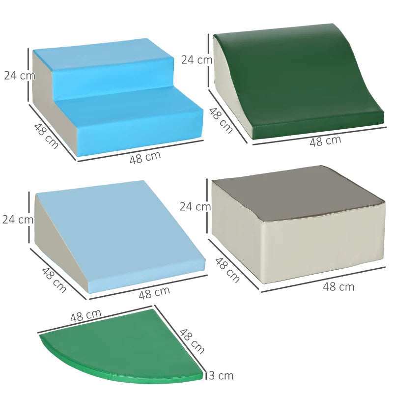 6-Piece Kids Soft Play Set – Bright, Safe Climbing and Crawling Activity Equipment