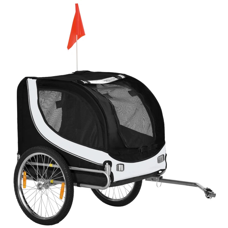 Pet Bike Trailer – Steel Frame with Hitch Coupler, Water Resistant