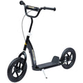 Kids Scooter with Rear Brake and Large 12" EVA Tires for Safe Riding – Black, 5-12
