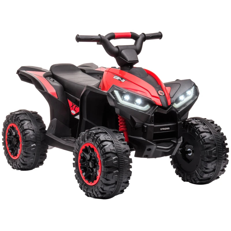 Kids 12V Electric Quad Bike Ride-On – Red, with Music & Horn, for Ages 3-5