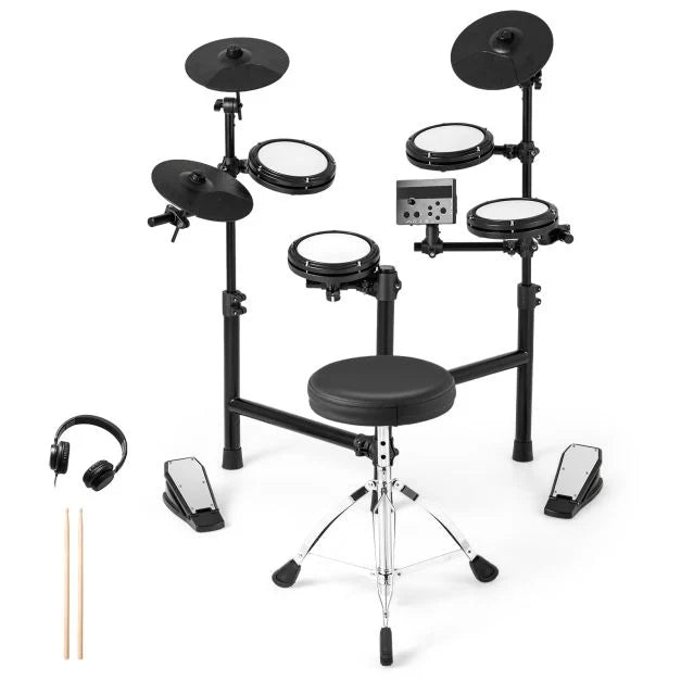 18 cm Mesh Pad Foldable Electric Drum Set – Portable Digital Drum Kit