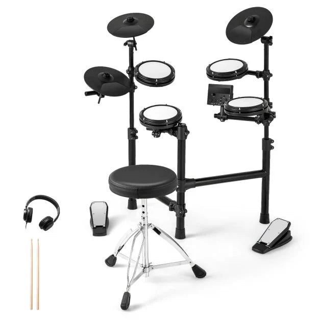 18 cm Mesh Pad Foldable Electric Drum Set – Portable Digital Drum Kit