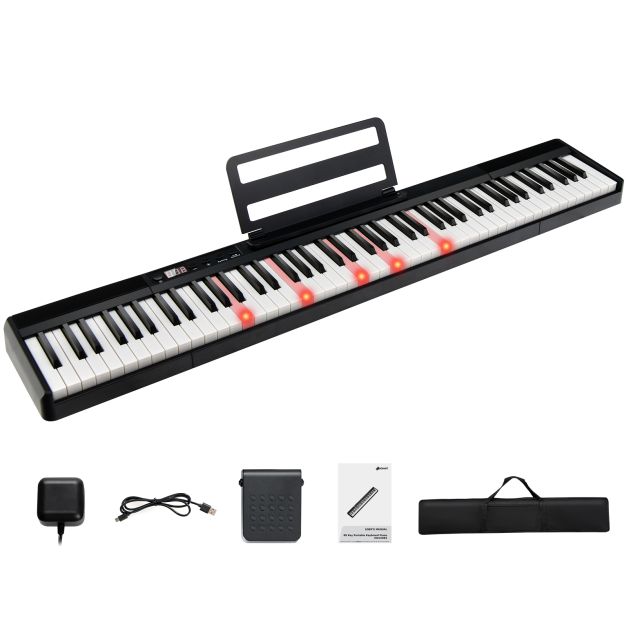 88-Key Electronic Keyboard with Storage Bag, Digital Piano for Kids and Adults
