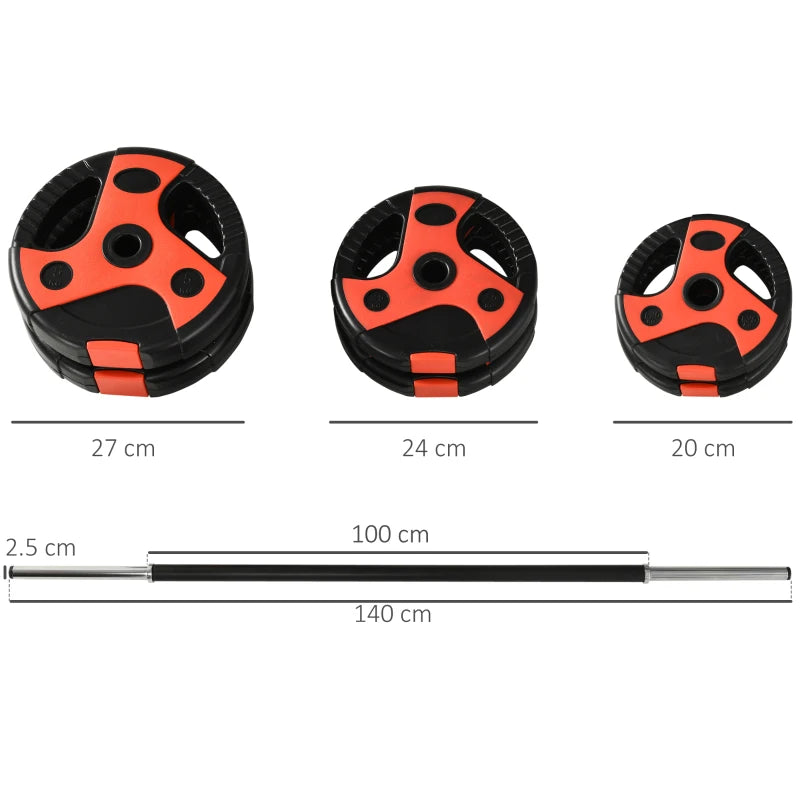 20kg Home Gym Barbell Set – Adjustable Weight Plates