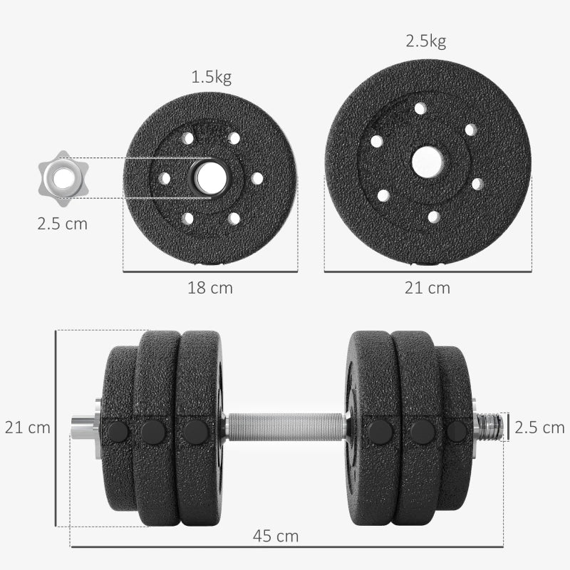 30KG Weight Lifting Dumbbells – Adjustable Training Set