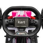 Pink 12V Kids Electric Go-Kart with Forward and Reversing Functions, Ages 3-8