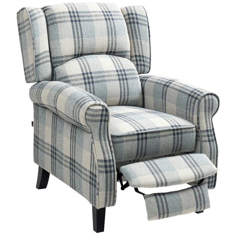 160° Recliner Chair with Footrest for Living Room, Grey