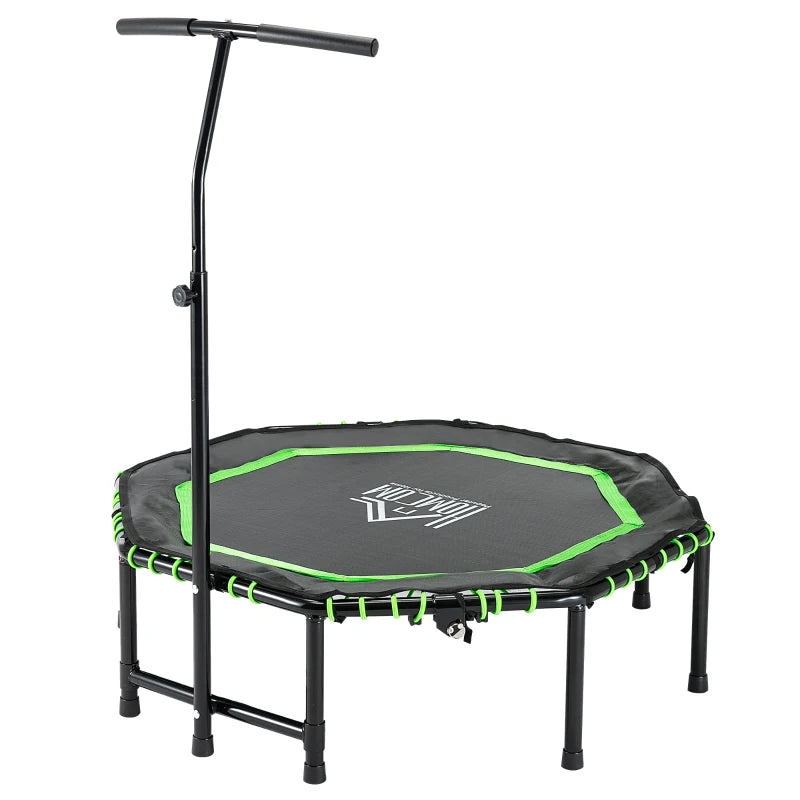 48" Octagonal Fitness Trampoline – Foldable Rebounder with Handle