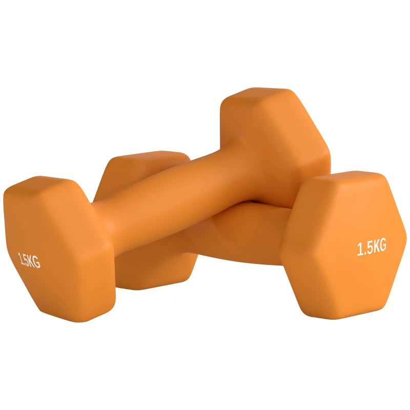 1.5kg Hex Dumbbells Pair – Durable & Non-Slip Grip