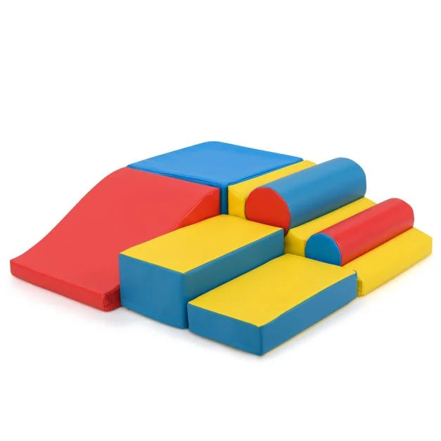 7-Piece Toddler Foam Climbing Blocks with Hook & Loop Fasteners
