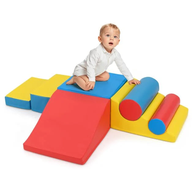7-Piece Toddler Foam Climbing Blocks with Hook & Loop Fasteners