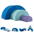 Indoor Rainbow Arc Climber Playset with Foam Climbing Blocks