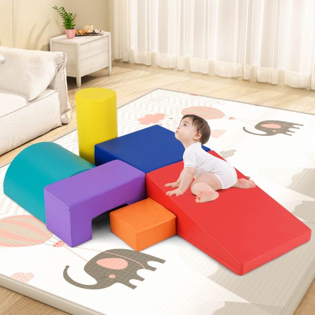 Foam Climbing Blocks with PU Cover for Toddlers Ages 1–3