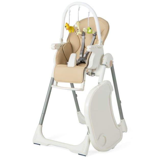Foldable 4-in-1 Baby High Chair with 7 Adjustable Heights and 4 Reclining Positions