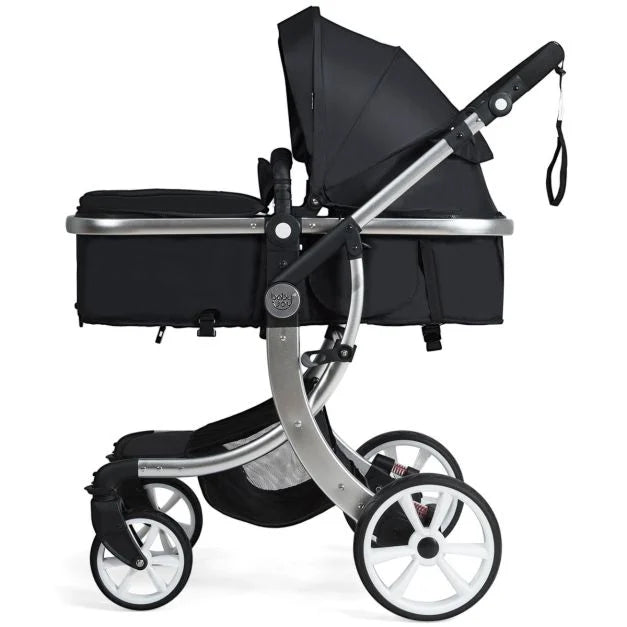 2-in-1 Foldable Baby Stroller with Rain Cover & Mosquito Net