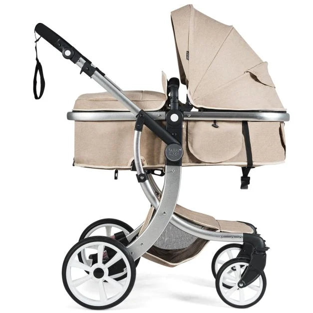 2-in-1 Foldable Baby Stroller with Rain Cover & Mosquito Net