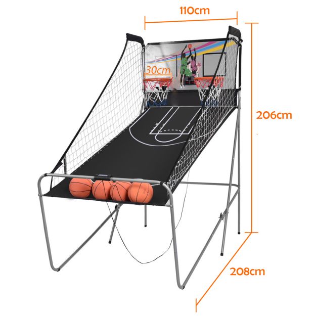 Kids Foldable Basketball Arcade Toy with Easy Storage