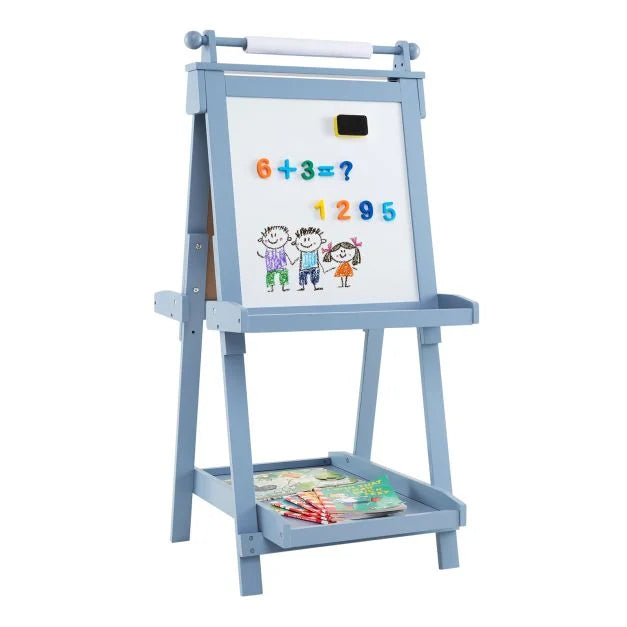 Kids 3-in-1 Double-Sided Foldable Art Easel for Drawing and Painting