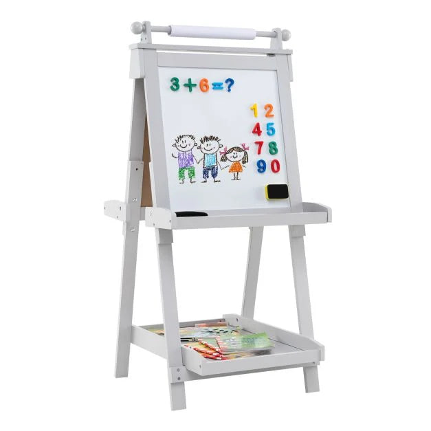 Kids 3-in-1 Double-Sided Foldable Art Easel for Drawing and Painting