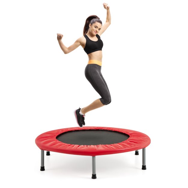 Mini Foldable Trampoline with Durable Springs and Padded Protective Cover