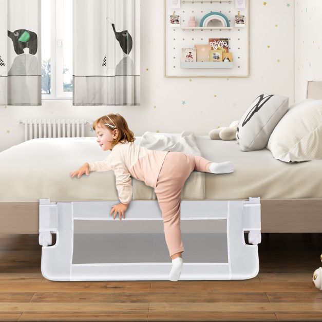 Foldable Toddler Bed Rail with Removable Oxford Fabric Cover