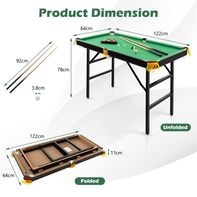 3. Folding Pool Table with Accessories – Fun for the Whole Family