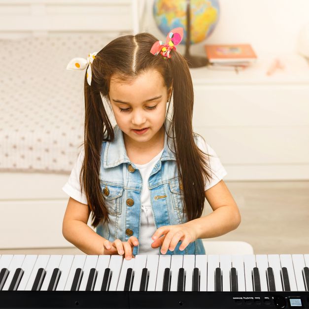 88-Key Folding Electric Piano Keyboard with Full-Size Lighted Keys for Beginners & Kids
