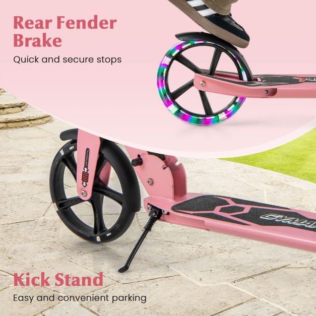 Folding Kick Scooter with Large Wheels – for Kids 8+, Teens & Adults