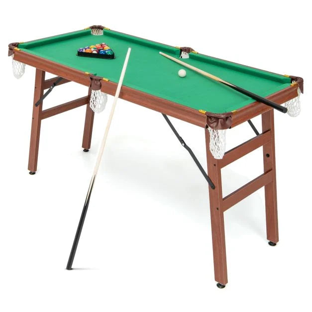 Folding Pool Table Set – Adjustable Foot Levelers for Stable Play