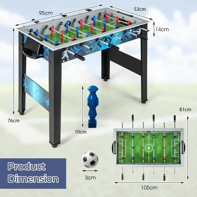 Soccer Table Game with 2 Footballs – Smooth Handle Arcade Fun