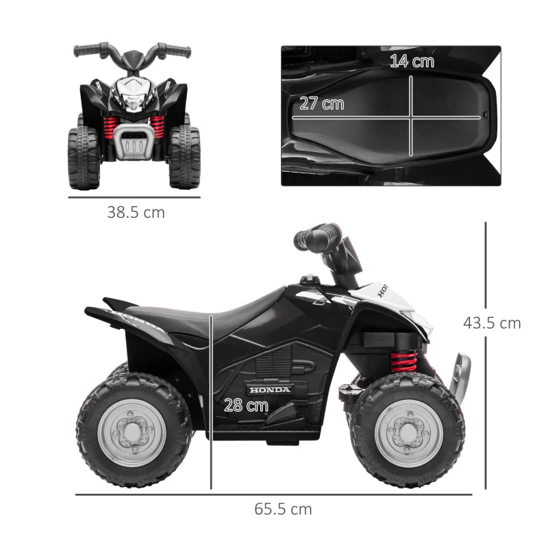 Kids Electric Quad Bike Ride-On ATV with 6V Power – Black, Ages 1.5 to 3 Years