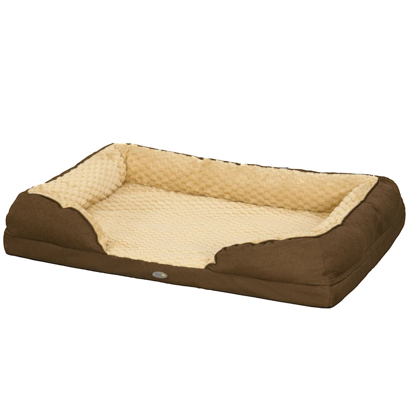 Calming Pet Bed with Non-Slip Base – Brown