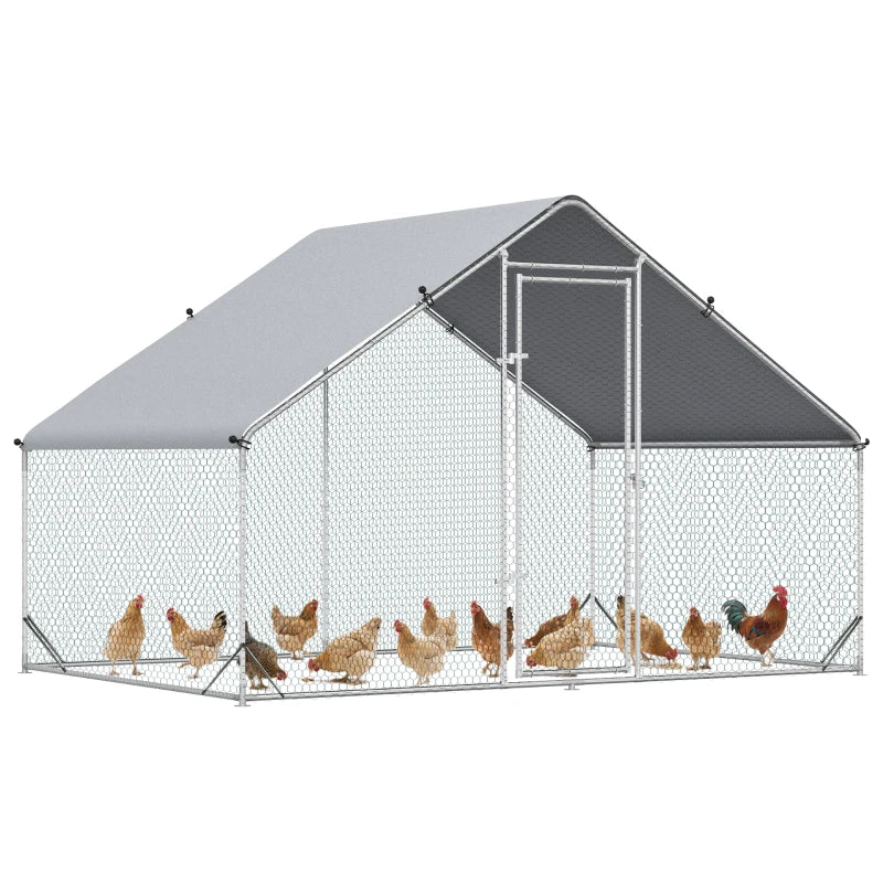 Chicken Coop Cage with Cover – 3m Galvanised Frame