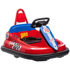 Electric Kids Bumper Car with Lights, Music & Horn – Red Fun Ride-On Toy 6V Battery