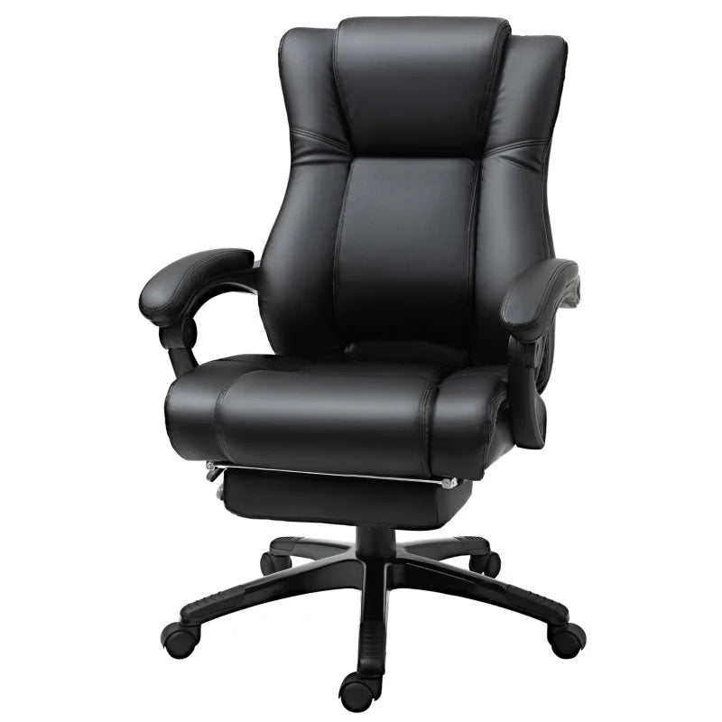 Black Executive Computer Chair with Wheels & Adjustable Height