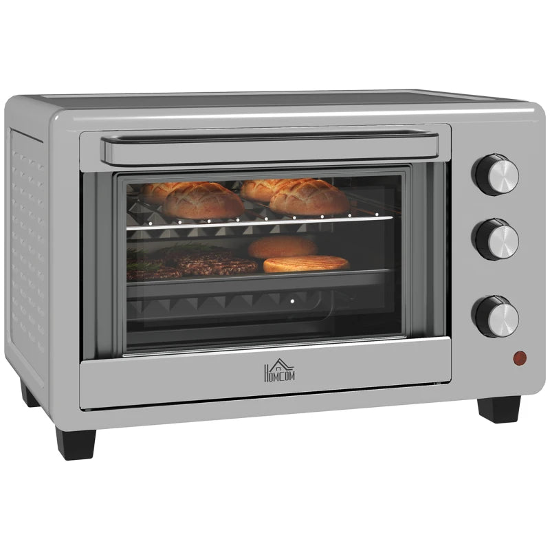 Compact 30L Electric Oven, 60–230°C, Silver with Accessories