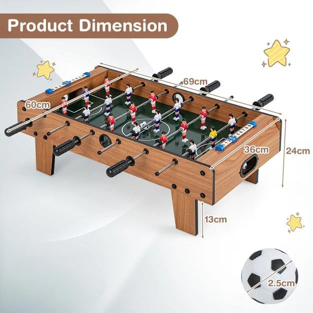 5. Compact Game Room Football Table – Indoor Table Soccer Fun