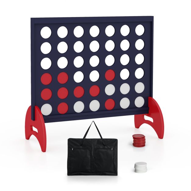 4-to-Score Giant Game Set with 42 Pieces Jumbo Rings & Carry Bag
