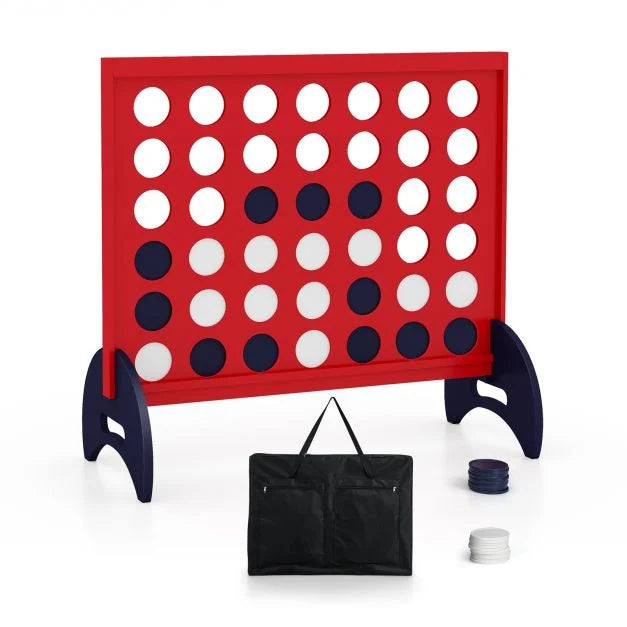 4-to-Score Giant Game Set with 42 Pieces Jumbo Rings & Carry Bag