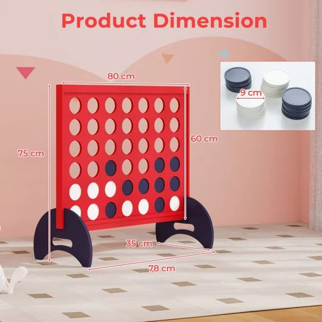 4-to-Score Giant Game Set with 42 Pieces Jumbo Rings & Carry Bag